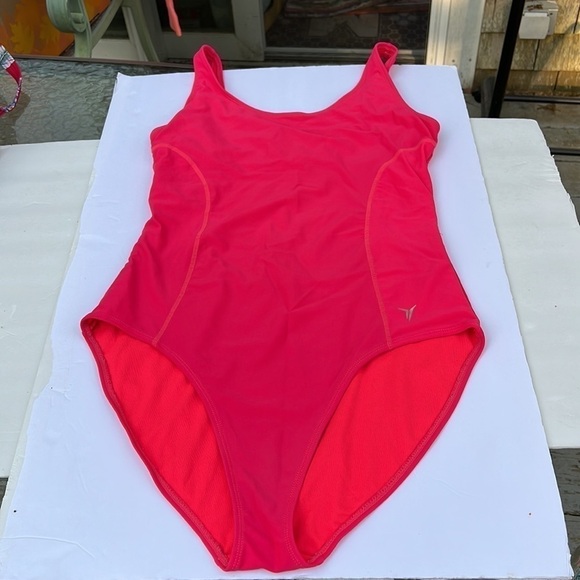 Old Navy One Piece Bathing Swim Suit Keyhole Back size Large - Picture 1 of 9
